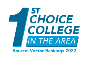 1st Choice College in the area logo. Source: Vector Rankings 2022