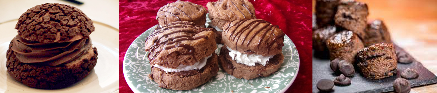 black forest scones with a variety of fillings
